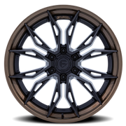 Fuel Mutiny 22x9.5 +20 6x139.7mm 106.1mm Matte Black Gloss Bronze Lip