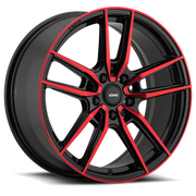 Konig Myth 18x8 +43 5x108mm 73.1mm Gloss Black Red Tinted-Clearcoat