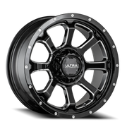 Ultra Nemesis 219 20x9 +1 6x135mm 106.1mm Gloss Black Milled Accents-Clear Coat