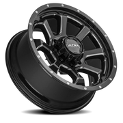 Ultra Nemesis 219 20x9 +1 8x170mm 125.2mm Gloss Black Milled Accents-Clear Coat