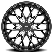 DUB OG 22x9.5 +25 6x139.7mm 106.1mm Gloss Black Milled