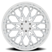 DUB OG 22x9.5 +25 6x139.7mm 106.1mm Silver Diamond Cut Lip