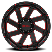 Massiv Off-Road OR4 22x10 -18 5x127mm 87.1mm Black Red Milled