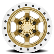 Black Rhino Offshoot Beadlock 15x10 -38 6x139.7mm 112.1mm Gloss Gold Machined Ring