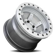 Black Rhino Offshoot Beadlock 15x10 -38 6x139.7mm 112.1mm Gloss Silver Machined Face