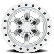 Black Rhino Offshoot Beadlock 15x10 -38 6x139.7mm 112.1mm Gloss Silver Machined Face