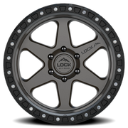 Lock Offroad Olympus 17x9 -12 5x127mm 71.6mm Matte Grey Matte Black Ring