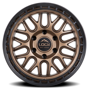 Lock Offroad Onyx 17x9 -12 6x139.7mm 106.2mm Matte Bronze Matte Black Ring