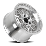 Lock Offroad Onyx 17x9 +1 6x139.7mm 106.2mm Machined Silver Clear Coat