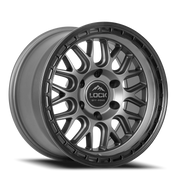 Lock Offroad Onyx 17x9 +1 5x127mm 71.5mm Matte Grey Matte Black Ring