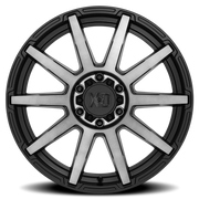XD Series Outbreak 18x9 +12 5x127mm 71.5mm Satin Black Gray Tint
