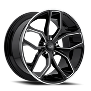 Foose Outcast 20x10 +40 5x114.3mm 72.56mm Gloss Black Milled Accents