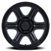 KMC Outrun 17x8.5 -10 6x135mm 87.1mm Matte Black Gloss Black Lip