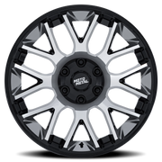 Moto Metal Overlook 20x9 +1 5x114.3mm 78.1mm Gloss Black Machined Face