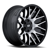 Moto Metal Overlook 20x9 +1 8x170mm 125.1mm Gloss Black Machined Face