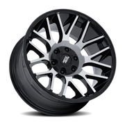 Moto Metal Overlook 20x10 -18 8x180mm 124.2mm Gloss Black Machined Face