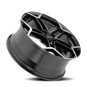 Petrol P1A 17x8 +35 5x100mm 72.1mm Gloss Black Machined Cut Face