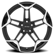 Petrol P1A 18x8 +35 5x100mm 72.1mm Gloss Black Machined Cut Face