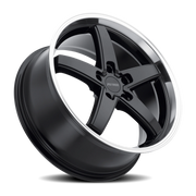 Petrol P1B 20x8.5 +40 5x108mm 72.1mm Gloss Black Machined Cut Lip