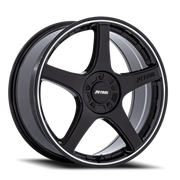 Petrol P2E 20x8.5 +35 5x112mm 74.1mm Gloss Black Machined Lip