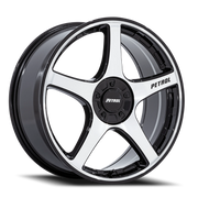 Petrol P2E 20x8.5 +40 5x108mm 72.56mm Gloss Black Machined Face