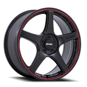 Petrol P2E 18x8 +40 5x108mm 72.56mm Matte Black Red Lip