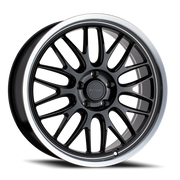 Petrol P4C 16x7 +40 5x112mm 66.6mm Gloss Black Machined Lip