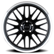 Petrol P4C 16x7 +40 5x112mm 66.6mm Gloss Black Machined Lip