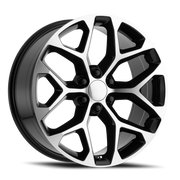 Performance Replica PR176 20x9 +24 6x139.7mm 78.3mm Gloss Black Machined