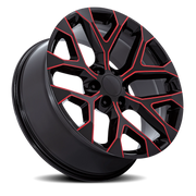 Performance Replica PR177 20x9 +24 6x139.7mm 78.1mm Gloss Black Red Milled
