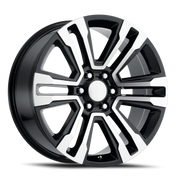 Performance Replica PR182 20x9 +24 6x139.7mm 78.1mm Gloss Black Machined