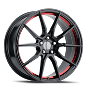 Performance Replica PR193 18x9 +30 5x114.3mm 70.6mm Gloss Black Red Machined