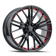 Performance Replica PR194 20x11 +43 5x120mm 67.06mm Gloss Black Red Machined