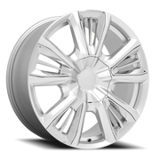 Performance Replica PR212 22x9 +28 6x139.7mm 78.1mm Silver Chrome Accents