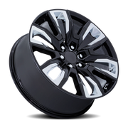 Performance Replica PR225 24x10 +31 6x139.7mm 78.1mm Gloss Black Chrome Accents