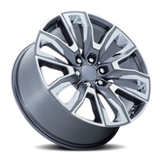 Performance Replica PR225 24x10 +31 6x139.7mm 78.1mm Gloss Gunmetal Machined-Chrome Accents
