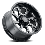Ultra Patriot 120 20x9 -12 5x127mm 87mm Gloss Black Milled Accents-Clear Coat