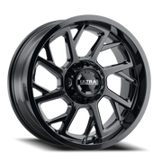 Ultra Patriot 120 20x9 -12 6x135mm 106.1mm Gloss Black Clear Coat