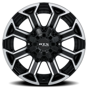 RTX Offroad Peak 8-Spokes 18x9 +18 8x170mm 125mm Gloss Black Machined