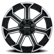 RTX Offroad Peak 20x9 +0 6x135mm 87.1mm Gloss Black Machined