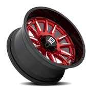 XD Series Phoenix 20x9 +18 5x150mm 110.1mm Candy Red Milled-Black Lip