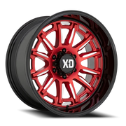 XD Series Phoenix 20x9 +18 6x139.7mm 106.1mm Candy Red Milled-Black Lip