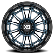 XD Series Phoenix 20x9 +18 5x150mm 110.1mm Metallic Blue Milled-Black Lip