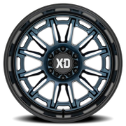 XD Series Phoenix 20x9 +0 6x135mm 87.1mm Metallic Blue Milled-Black Lip