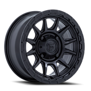 Fuel Piston UTV 15x7 +10 4x137mm 96mm Matte Black Gloss Black Lip