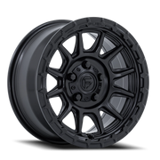 Fuel Piston UTV 15x7 +38 5x114.3mm 72.56mm Matte Black Gloss Black Lip