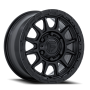Fuel Piston UTV 15x7 +38 6x139.7mm 100.3mm Matte Black Gloss Black Lip