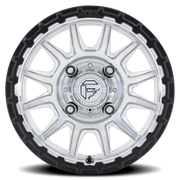 Fuel Piston UTV 15x7 +38 4x156mm 115.1mm Machined Hyper Silver Machined Face-Matte Black Lip