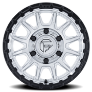 Fuel Piston UTV 15x7 +38 6x139.7mm 100.3mm Machined Hyper Silver Machined Face-Matte Black Lip