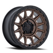 Fuel Piston UTV 15x7 +38 5x114.3mm 72.56mm Matte Bronze Matte Black Lip